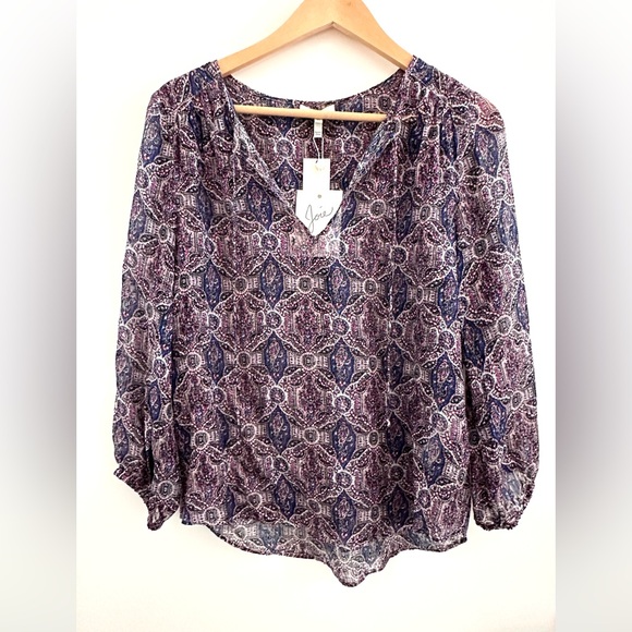 Joie Oddette Printed Blouse - Picture 1 of 11